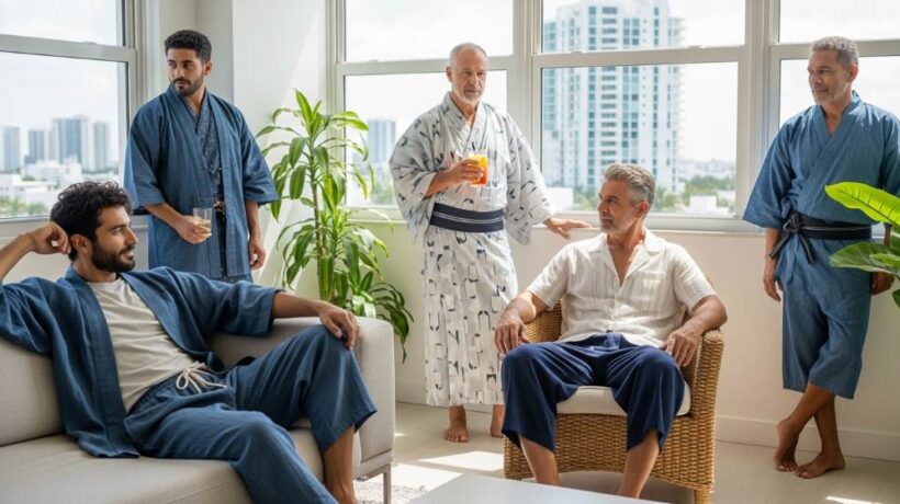 Why Miami, FL Men Prefer Lightweight Japanese Lounge Styles During Hot Summers