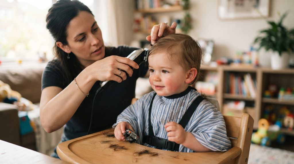 Using hair clippers for a toddler boy's haircut