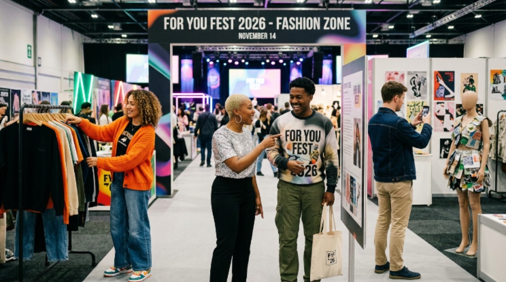 Attendees exploring the fashion zone at For You Fest 2026 on November 14
