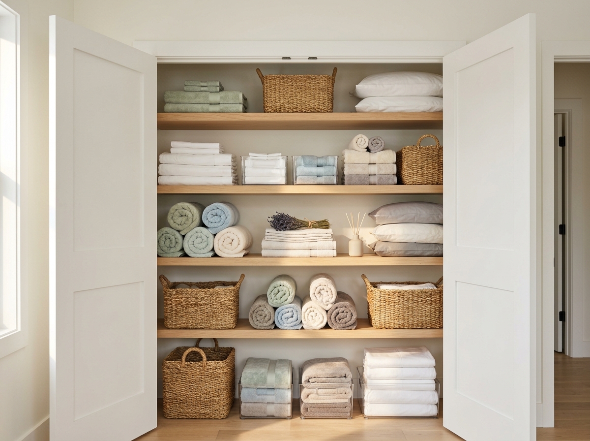 Struggling with messy sheets and towels? Master your linen closet with simple decluttering tips, smart bin setups, and fold methods anyone can follow.
